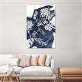 Picture of White fower on blue bkg _GroupedProduct_Rectangle_Portrait_Unframed_Print_Only_