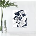 Picture of Blue & White Flower I  _GroupedProduct_Rectangle_Portrait_Unframed_Print_Only_