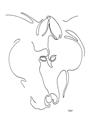 Picture of Line Drawn Horses I _GroupedProduct_Rectangle_Portrait_Unframed_Print_Only_