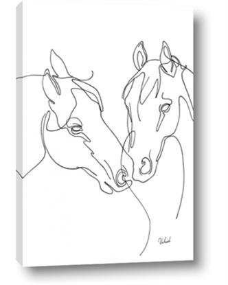 Picture of Line Drawn Horses II 