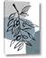 Picture of Blue Geo with Leaves II 
