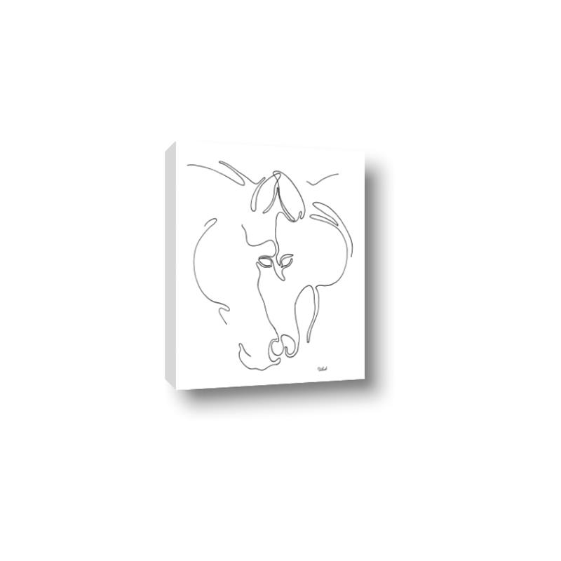 Picture of Line Drawn Horses I _GroupedProduct_Rectangle_Portrait_Canvas_