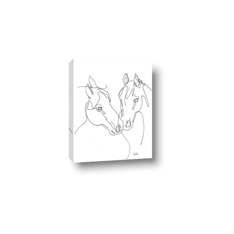 Picture of Line Drawn Horses II  _GroupedProduct_Rectangle_Portrait_Canvas_