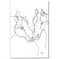 Picture of Line Drawn Horses II  _GroupedProduct_Rectangle_Portrait_Canvas_