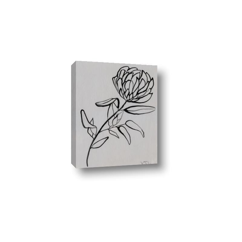 Picture of Gray Floral  _GroupedProduct_Rectangle_Portrait_Canvas_