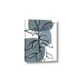 Picture of Blue Geo with Leaves I _GroupedProduct_Rectangle_Portrait_Canvas_