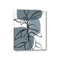 Picture of Blue Geo with Leaves I _GroupedProduct_Rectangle_Portrait_Canvas_