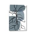 Picture of Blue Geo with Leaves I _GroupedProduct_Rectangle_Portrait_Canvas_