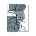 Picture of Blue Geo with Leaves I _GroupedProduct_Rectangle_Portrait_Canvas_