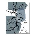 Picture of Blue Geo with Leaves I _GroupedProduct_Rectangle_Portrait_Canvas_
