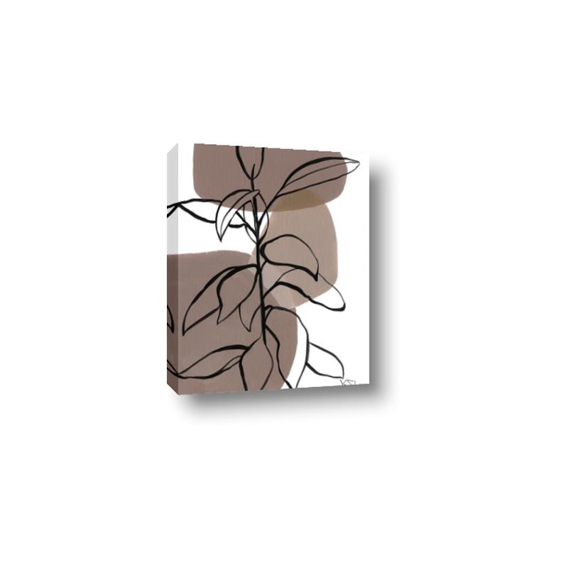 Picture of Brown Geo with Leaves I  _GroupedProduct_Rectangle_Portrait_Canvas_