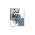 Picture of Blue Geo with Leaves II  _GroupedProduct_Rectangle_Portrait_Canvas_