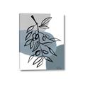 Picture of Blue Geo with Leaves II  _GroupedProduct_Rectangle_Portrait_Canvas_