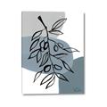 Picture of Blue Geo with Leaves II  _GroupedProduct_Rectangle_Portrait_Canvas_