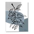 Picture of Blue Geo with Leaves II  _GroupedProduct_Rectangle_Portrait_Canvas_