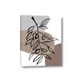 Picture of Brown Geo with Leaves II  _GroupedProduct_Rectangle_Portrait_Canvas_