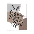 Picture of Brown Geo with Leaves II  _GroupedProduct_Rectangle_Portrait_Canvas_