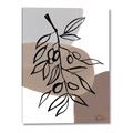 Picture of Brown Geo with Leaves II  _GroupedProduct_Rectangle_Portrait_Canvas_
