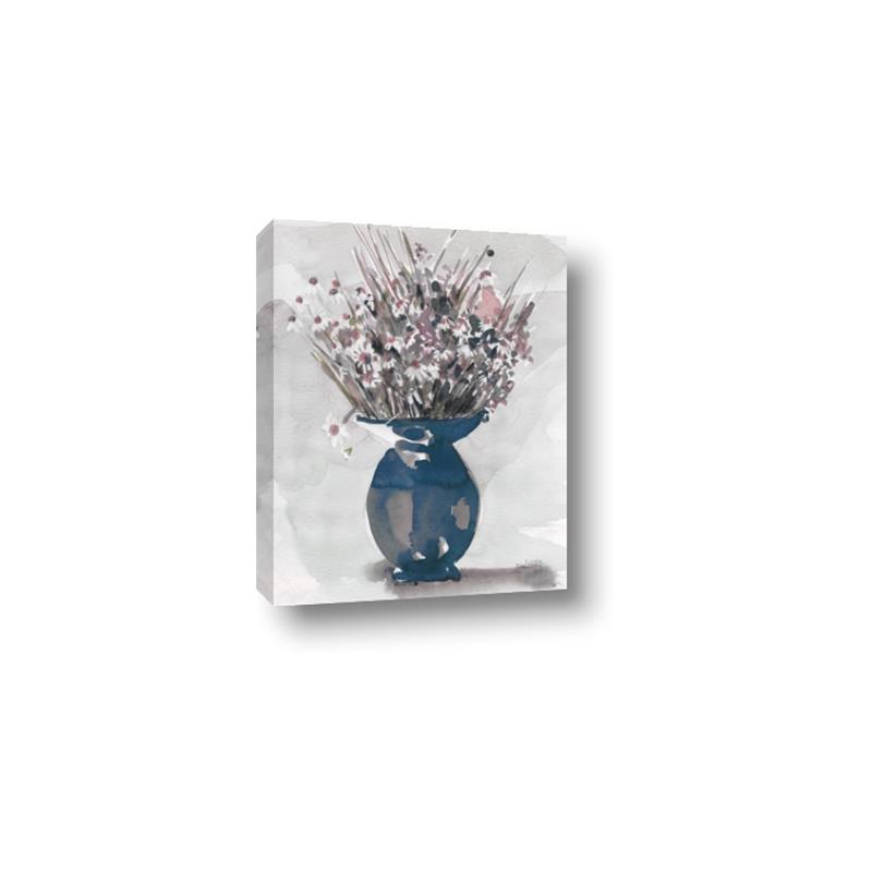 Picture of Blue Pot of Daisies _GroupedProduct_Rectangle_Portrait_Canvas_