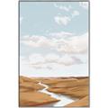 Picture of Desert Landscape Creek  _GroupedProduct_Rectangle_Portrait_Canvas_Framed_