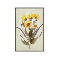 Picture of Dried Flowers with Outline II  _GroupedProduct_Rectangle_Portrait_Canvas_Framed_
