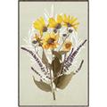 Picture of Dried Flowers with Outline II  _GroupedProduct_Rectangle_Portrait_Canvas_Framed_