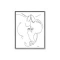 Picture of Line Drawn Horses I _GroupedProduct_Rectangle_Portrait_Canvas_Framed_