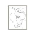 Picture of Line Drawn Horses I _GroupedProduct_Rectangle_Portrait_Canvas_Framed_