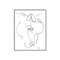 Picture of Line Drawn Horses I _GroupedProduct_Rectangle_Portrait_Canvas_Framed_