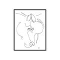 Picture of Line Drawn Horses I _GroupedProduct_Rectangle_Portrait_Canvas_Framed_