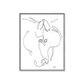 Picture of Line Drawn Horses I _GroupedProduct_Rectangle_Portrait_Canvas_Framed_