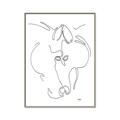 Picture of Line Drawn Horses I _GroupedProduct_Rectangle_Portrait_Canvas_Framed_