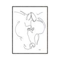 Picture of Line Drawn Horses I _GroupedProduct_Rectangle_Portrait_Canvas_Framed_