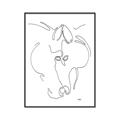 Picture of Line Drawn Horses I _GroupedProduct_Rectangle_Portrait_Canvas_Framed_