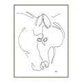 Picture of Line Drawn Horses I _GroupedProduct_Rectangle_Portrait_Canvas_Framed_