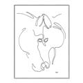 Picture of Line Drawn Horses I _GroupedProduct_Rectangle_Portrait_Canvas_Framed_
