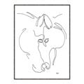 Picture of Line Drawn Horses I _GroupedProduct_Rectangle_Portrait_Canvas_Framed_