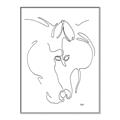 Picture of Line Drawn Horses I _GroupedProduct_Rectangle_Portrait_Canvas_Framed_