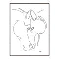 Picture of Line Drawn Horses I _GroupedProduct_Rectangle_Portrait_Canvas_Framed_
