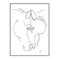 Picture of Line Drawn Horses I _GroupedProduct_Rectangle_Portrait_Canvas_Framed_