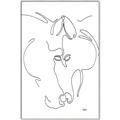 Picture of Line Drawn Horses I _GroupedProduct_Rectangle_Portrait_Canvas_Framed_