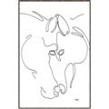 Picture of Line Drawn Horses I _GroupedProduct_Rectangle_Portrait_Canvas_Framed_