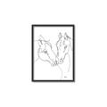 Picture of Line Drawn Horses II  _GroupedProduct_Rectangle_Portrait_Canvas_Framed_