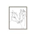 Picture of Line Drawn Horses II  _GroupedProduct_Rectangle_Portrait_Canvas_Framed_