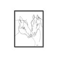 Picture of Line Drawn Horses II  _GroupedProduct_Rectangle_Portrait_Canvas_Framed_