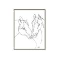 Picture of Line Drawn Horses II  _GroupedProduct_Rectangle_Portrait_Canvas_Framed_