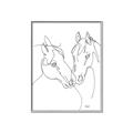 Picture of Line Drawn Horses II  _GroupedProduct_Rectangle_Portrait_Canvas_Framed_