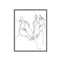 Picture of Line Drawn Horses II  _GroupedProduct_Rectangle_Portrait_Canvas_Framed_