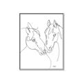 Picture of Line Drawn Horses II  _GroupedProduct_Rectangle_Portrait_Canvas_Framed_