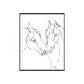 Picture of Line Drawn Horses II  _GroupedProduct_Rectangle_Portrait_Canvas_Framed_